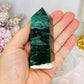 Chunky Green Unicorn Jasper Tower 8.5cm