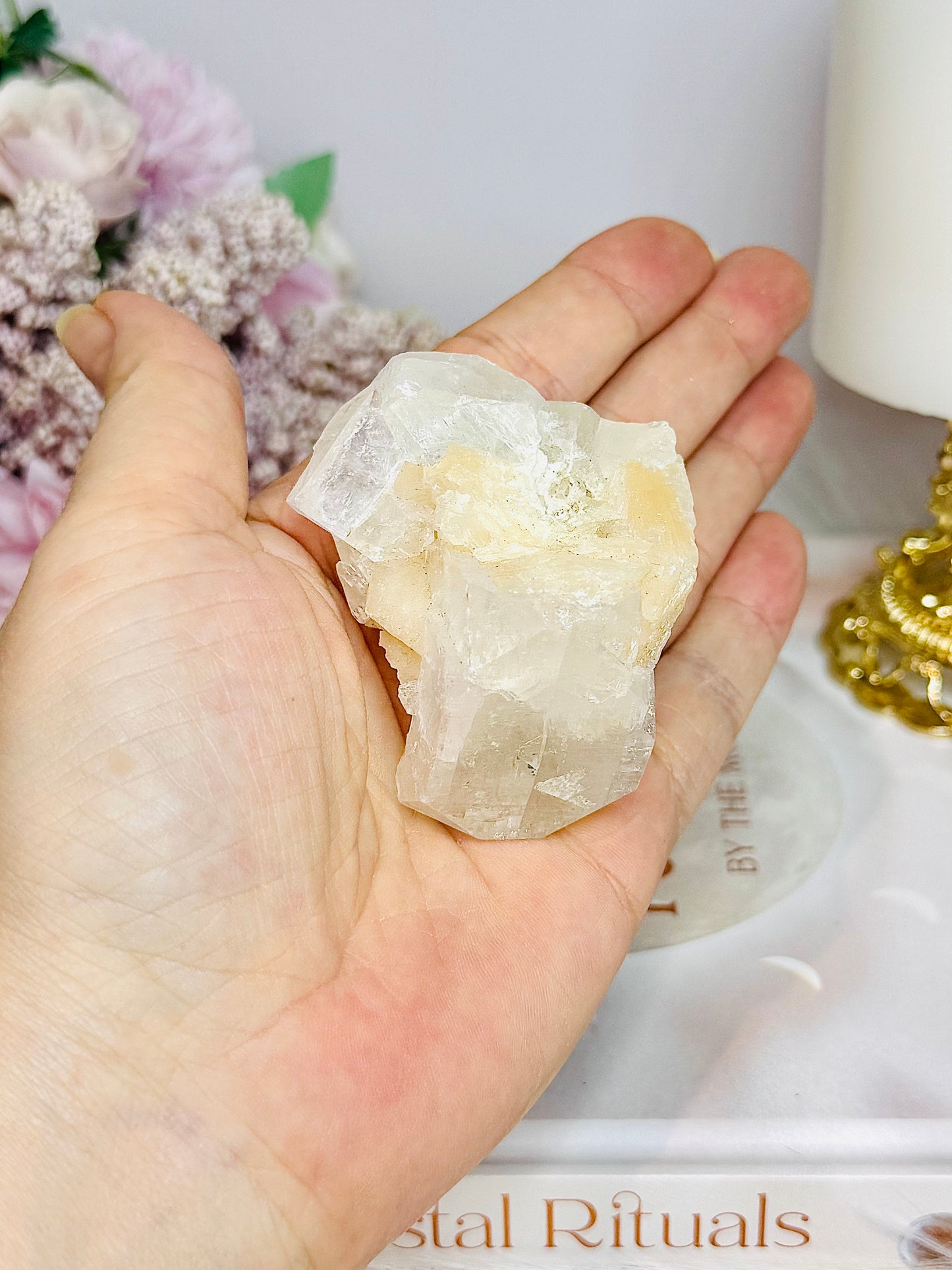 Natural Apophyllite with Stilbite Specimen 6cm