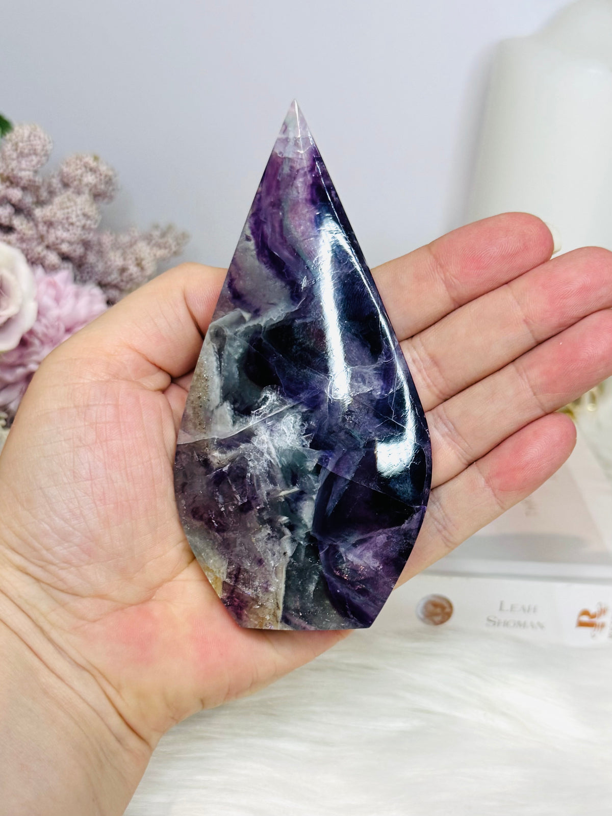 Rainbow Fluorite Flame 12cm