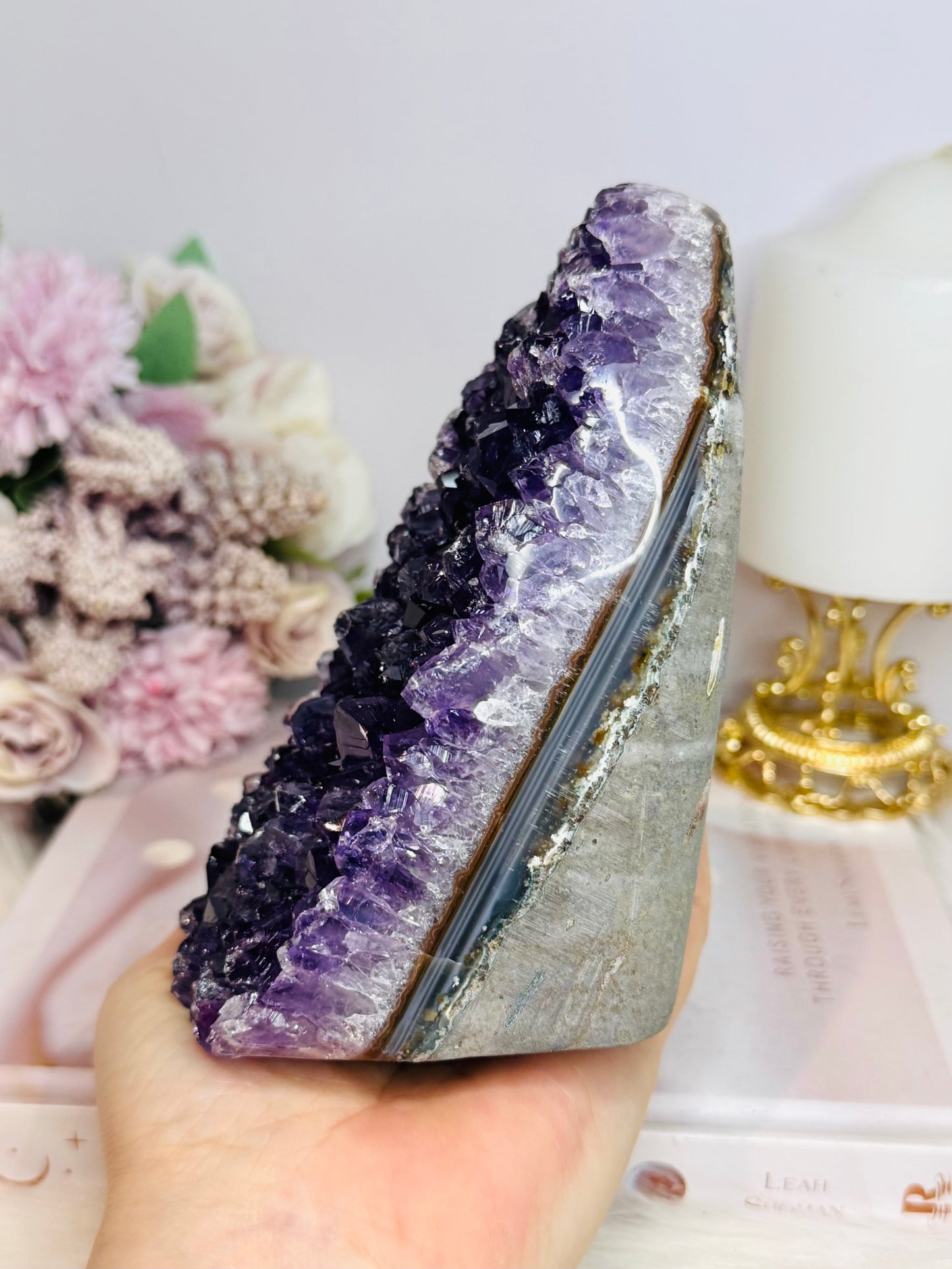 Large High Grade Amethyst Base Cut Cluster 12.5cm 1.12KG