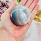 Absolutely Stunning High Grade Druzy Agate Sphere On Stand From Brazil 221grams