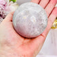 Graceful & Elegant ~ Spectacular 372Gram Druzy Pink Amethyst Sphere on Silver Stand From Brazil