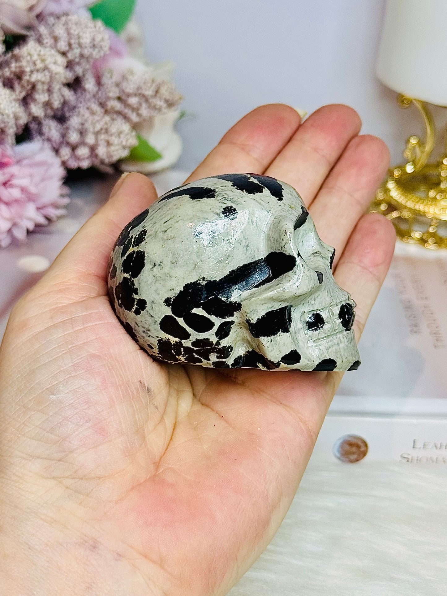 Picture Jasper Carved Skull 6.5cm 205g