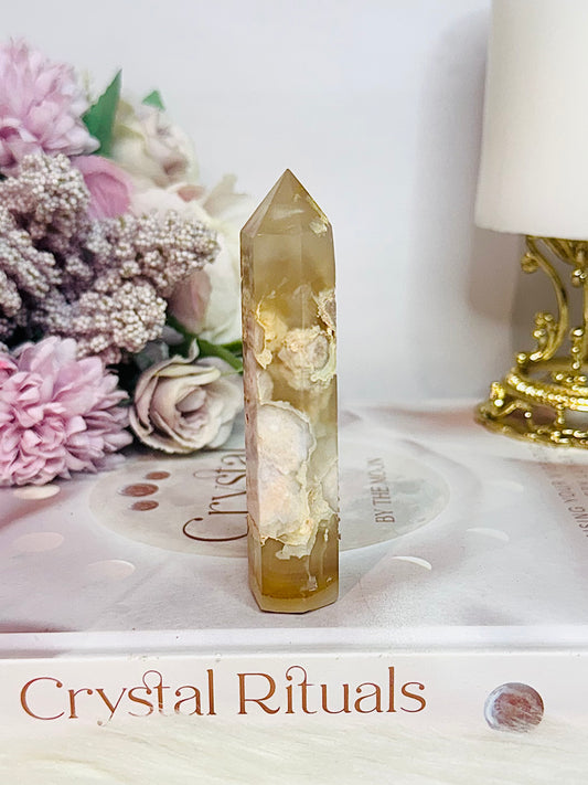 Lovely Druzy Flower Agate Tower | Point 9cm