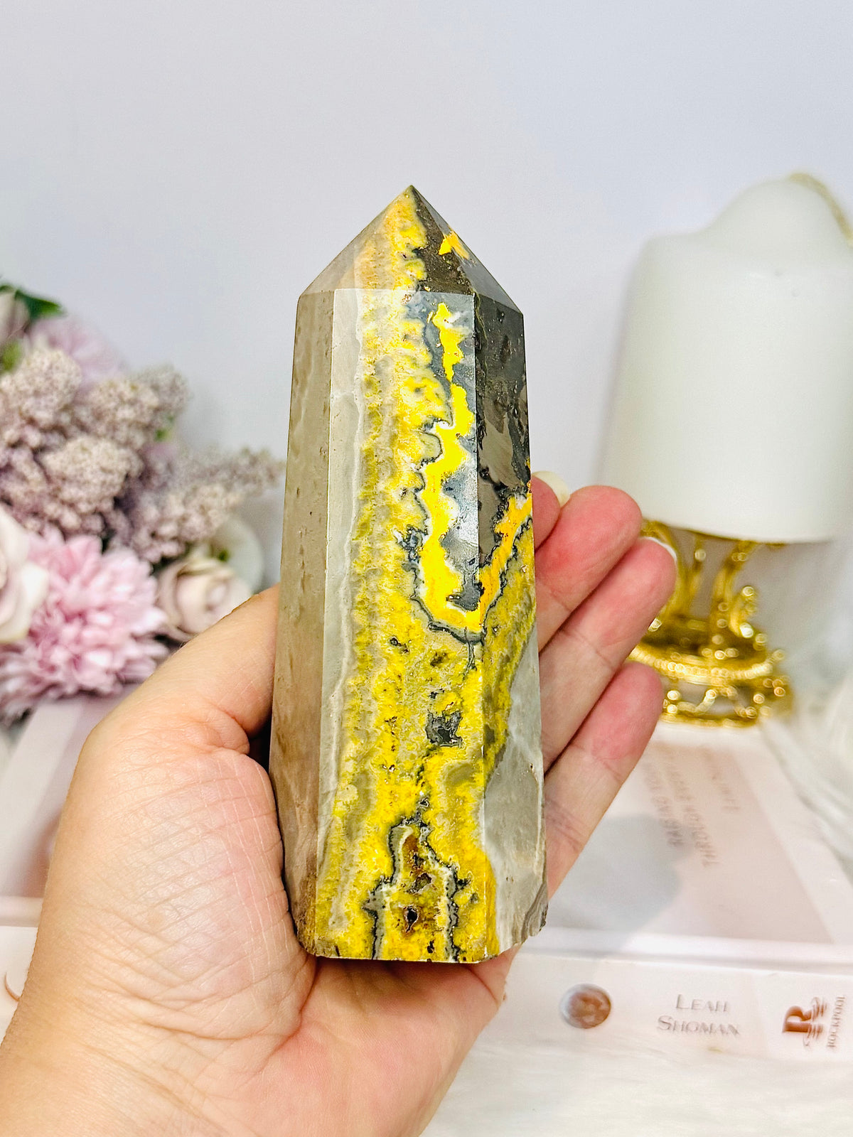 Large Bumblebee Jasper Tower 13.5cm 377g