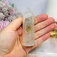 Clear Quartz Tower with Garden Quartz Inclusion 8.5cm