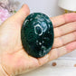 Large Moss Agate Palm Stone (stand is display only)