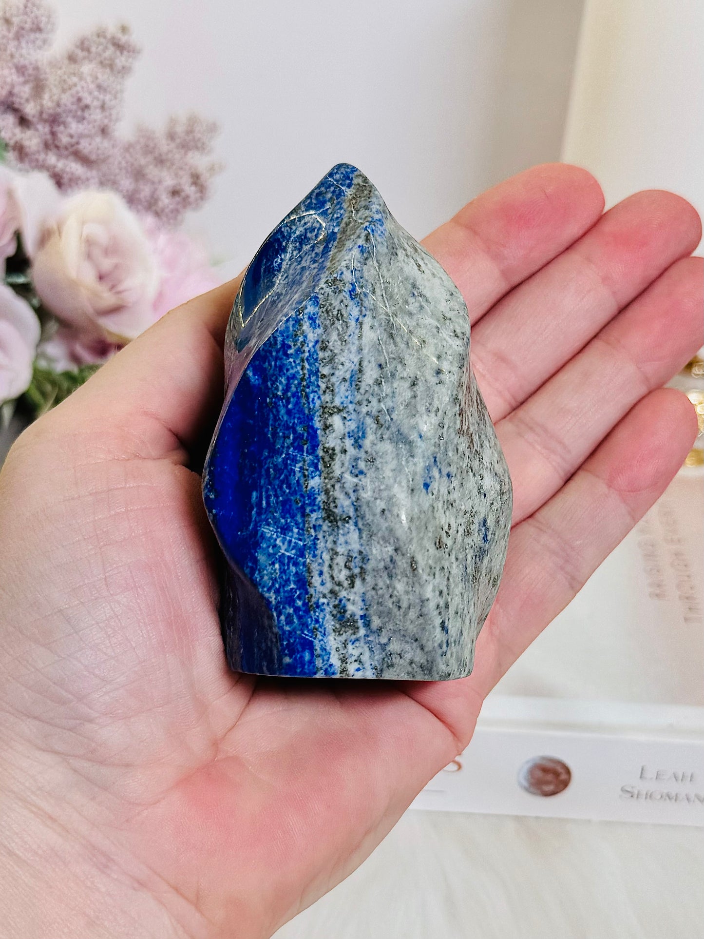 Gorgeous 302gram Lapis Lazuli Carved Flame