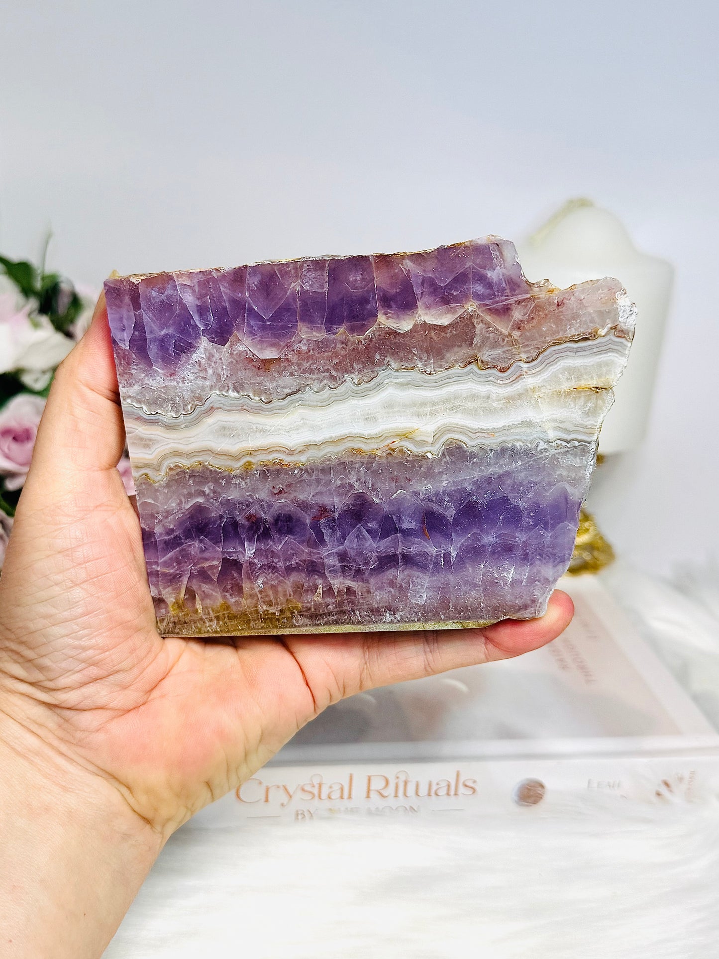 Natural Crazy Lace Amethyst Slab 12cm