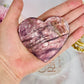 Divine Large 8cm Purple Mica Shiny Heart On Stand