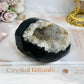 Black Druzy Agate Geode 10cm 469g