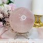 Huge Lavender Rose Quartz Sphere with Rainbows 1.06KG
