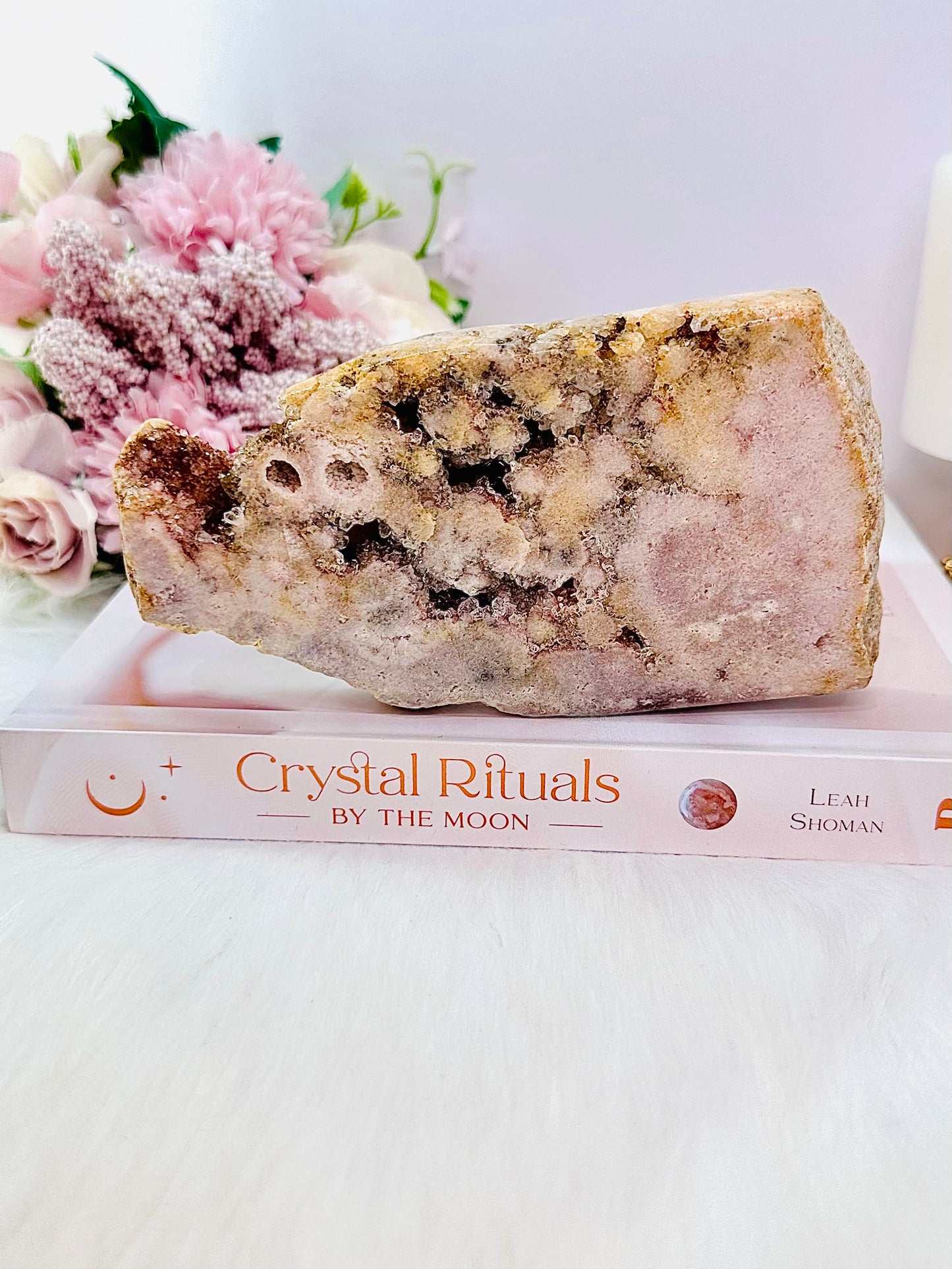 ⚜️ SALE ⚜️ Fabulous 16.5cm 412gram Druzy Pink Amethyst Slab From Brazil