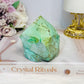 A Rare Stone ~ Chunky Natural Inca Turquoise Carved Freeform | Tower 8cm 334g