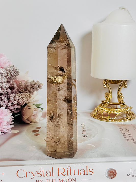 Fabulous Smokey Quartz with Golden Rutile 13.5cm