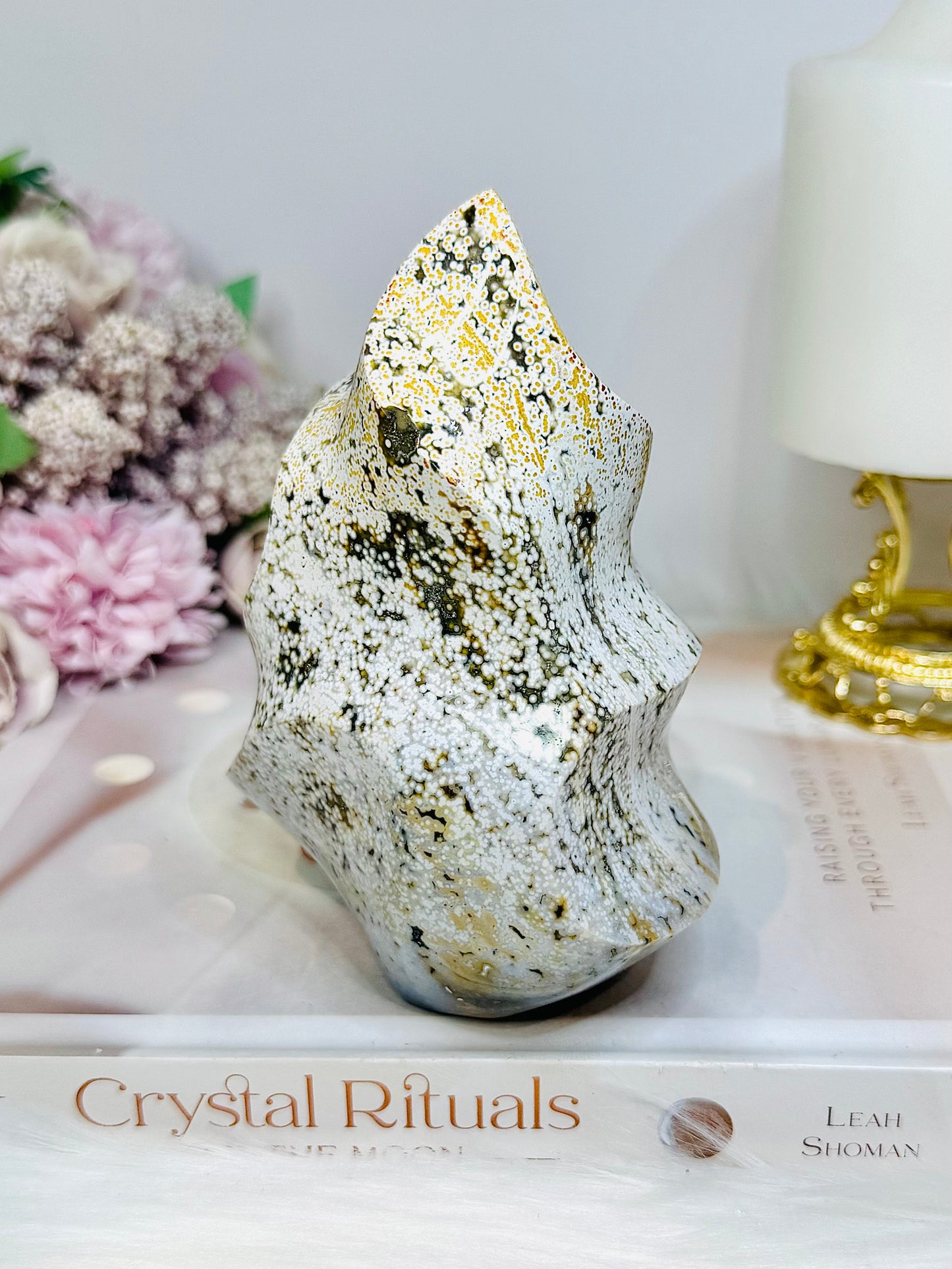 Large Ocean Jasper Flame 12cm 740g