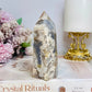 Blue Flower Agate Tower 11cm