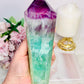 Spectacular Large Incredible Chunky Fluorite Obelisk | Tower 19cm 768grams Full Of Stunning Rainbows