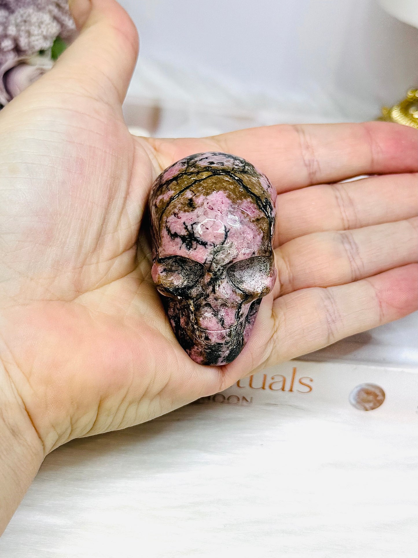 Pink Rhodonite Skull 5.5cm