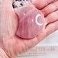 Beautiful Rose Quartz Carved Moon