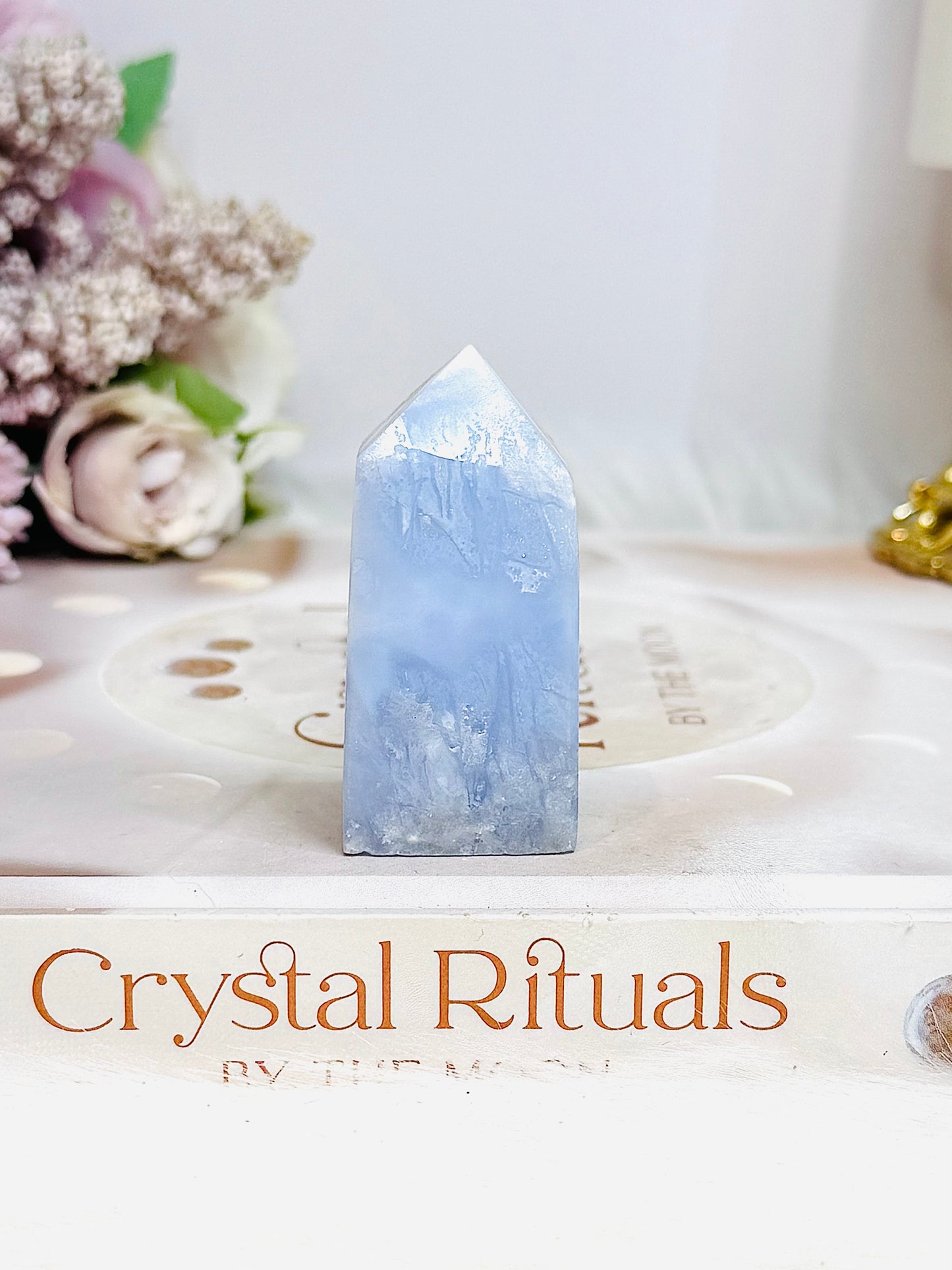 Blue Lace Agate Druzy Tower 5.5cm