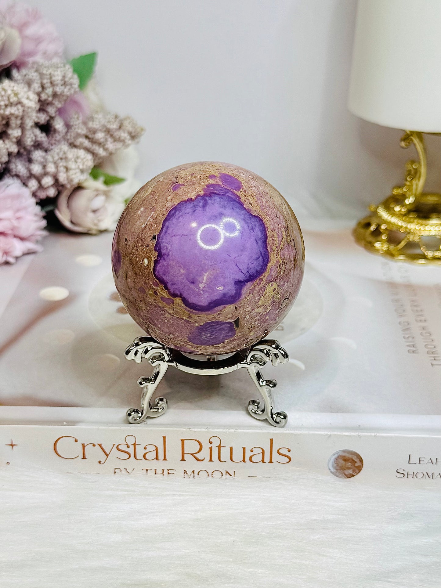 Phosphosiderite Sphere on Stand 284g