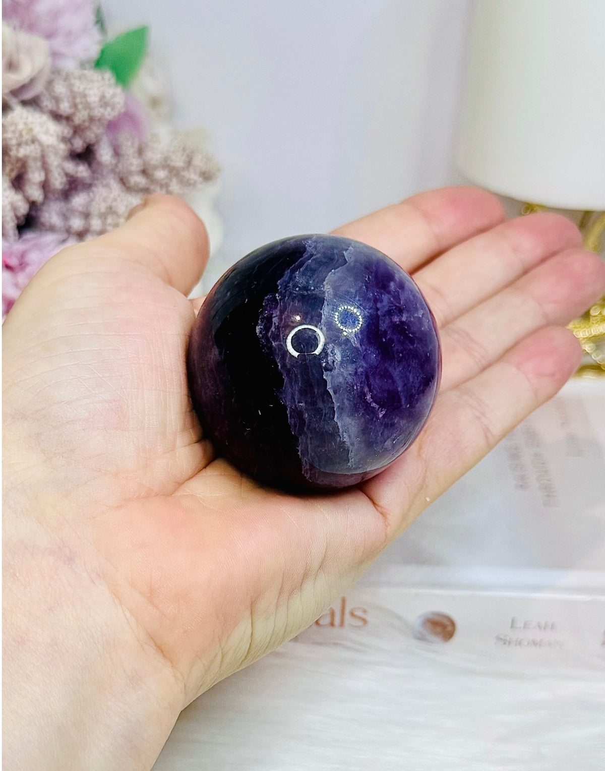 Purple Fluorite Sphere on Stand 195g