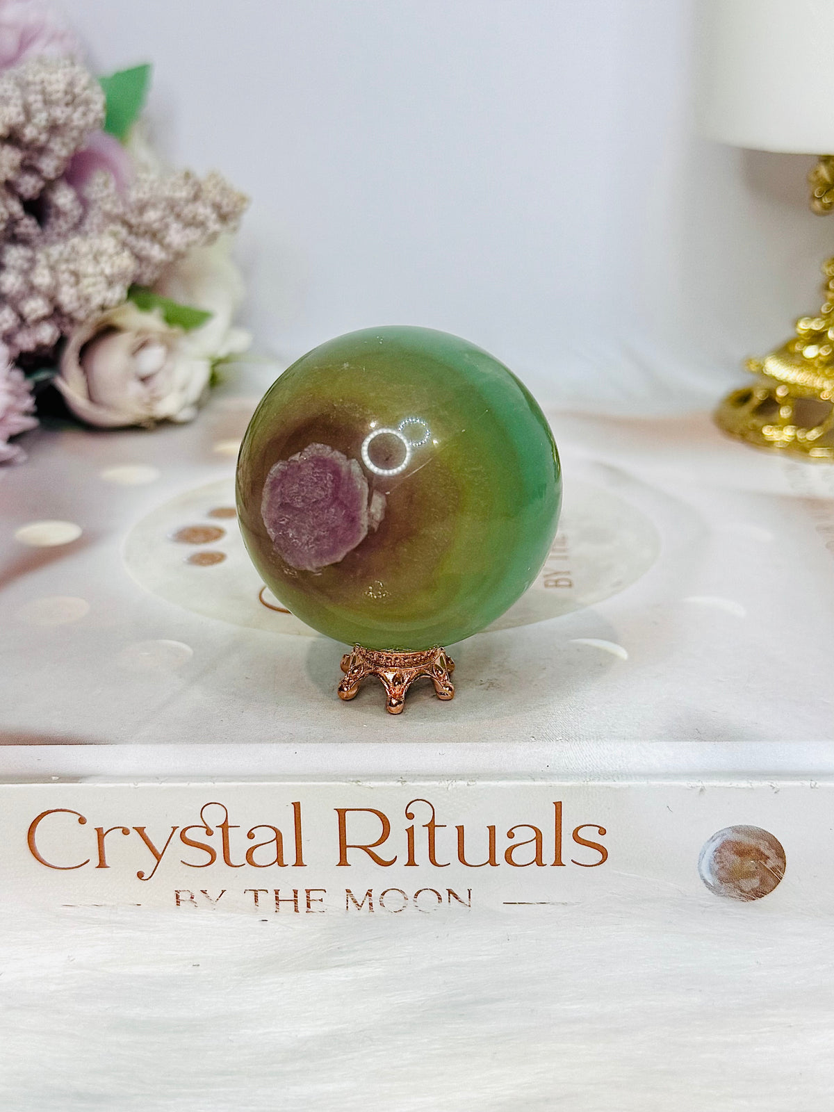 Candy Fluorite Sphere On Stand 163g