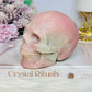 Large Pink Opal Carved Skull 10cm 828g