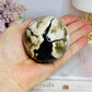 Natural Volcano Agate Druzy Sphere UV Reactive On Stand 297grams
