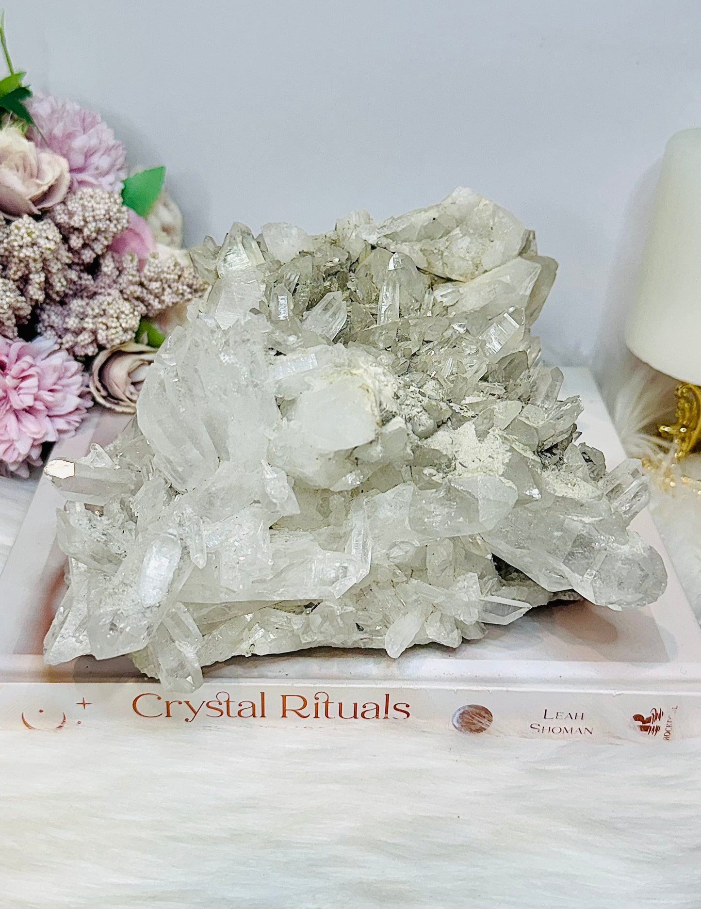Large Clear Quartz Cluster Specimen 1.76KG