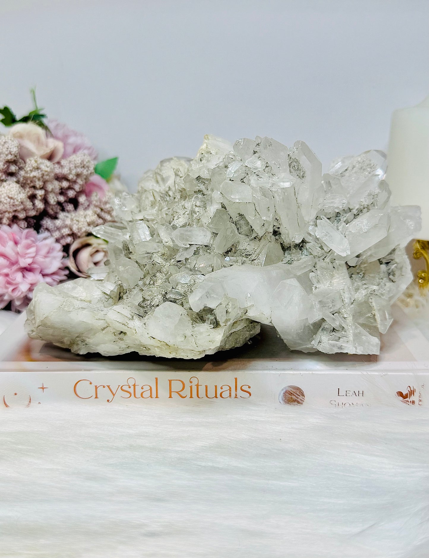 Large Clear Quartz Cluster Specimen 1.76KG