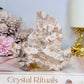 Druzy Flower Agate Carved Flame 10cm