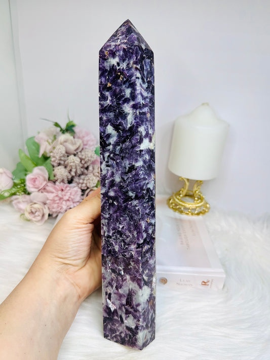 High Grade Purple Mica Tower 29cm 1.38KG