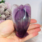 Purple Fluorite Angel Carving 10cm
