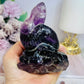 Purple Fluorite Carved Snake 342grams