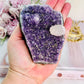 Stunning Chunky Natural Amethyst Cluster with Beautiful Calcite Inclusion 11cm 398grams