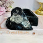 Ancient Fossil Orthoceras Heart Ammonite Jewellery Box 10cm 401g