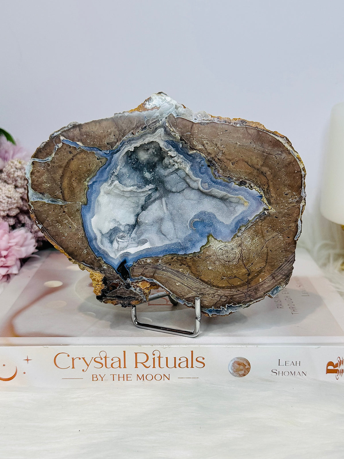 Large Dugway Sugar Druzy Agate Nodule From Utah USA 562g 14cm