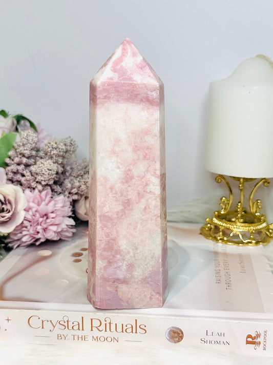 Large Pink Opal Tower 16.5cm