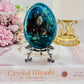 Wow!! Magnificent Large 482gram Chrysocolla Carved & Polished Egg On Stand