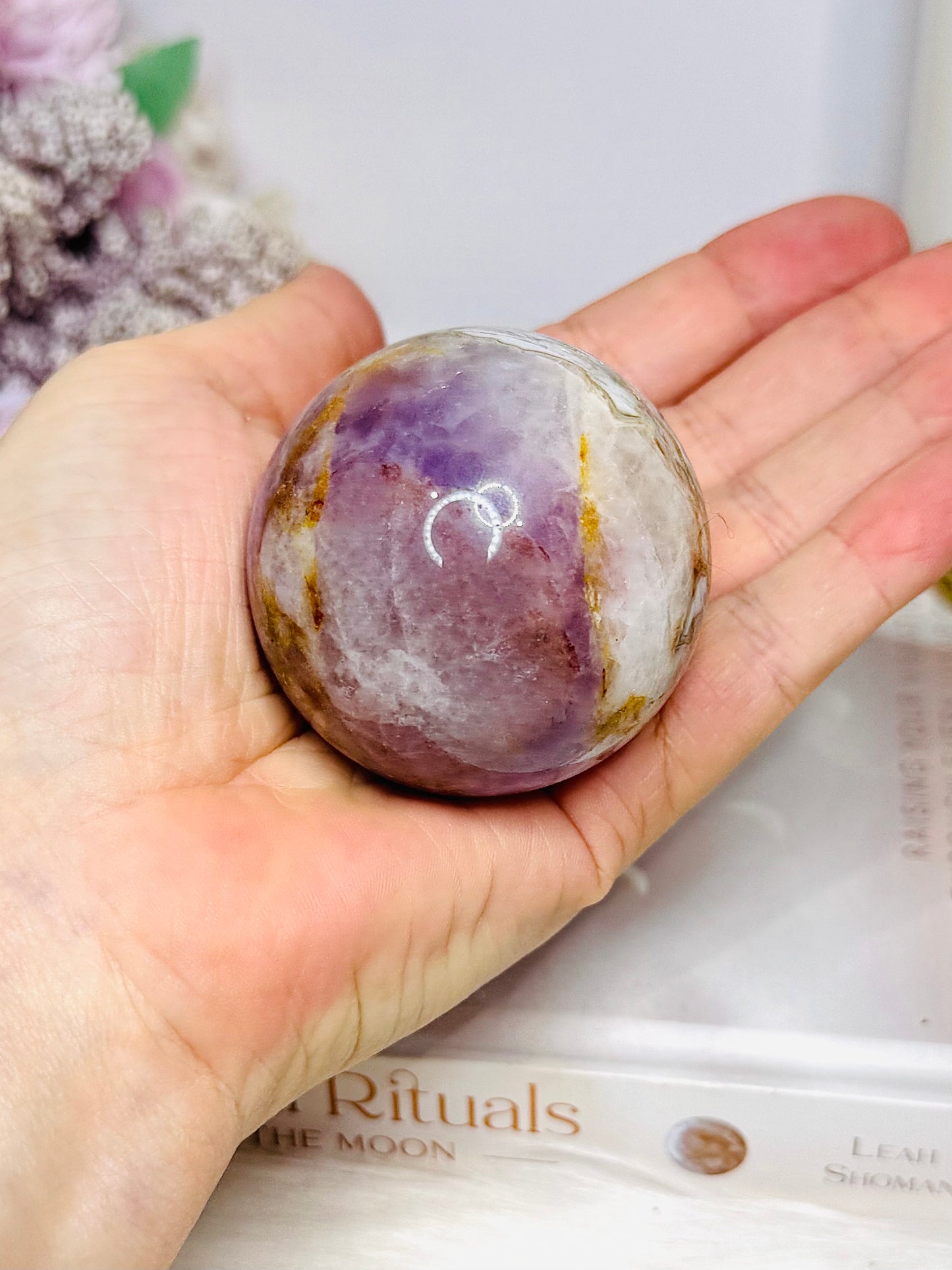 Crazy Lace Amethyst Sphere on Stand 201g