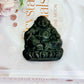 For Protection ~ Beautifully Carved 7cm Silver Sheen Black Obsidian Buddha