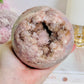 The Pink Amethyst QUEEN ~ Divine Large 10.5cm 1.2KG Druzy Pink Amethyst Sphere on Stand with Stunning Crystallisation