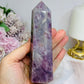 Large High Grade Lavender Rose Quartz Tower 13.5cm