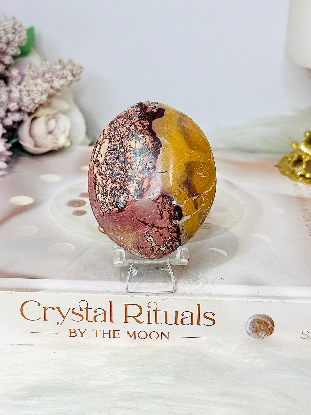 Picture Jasper Palm Stone (stand is display only)