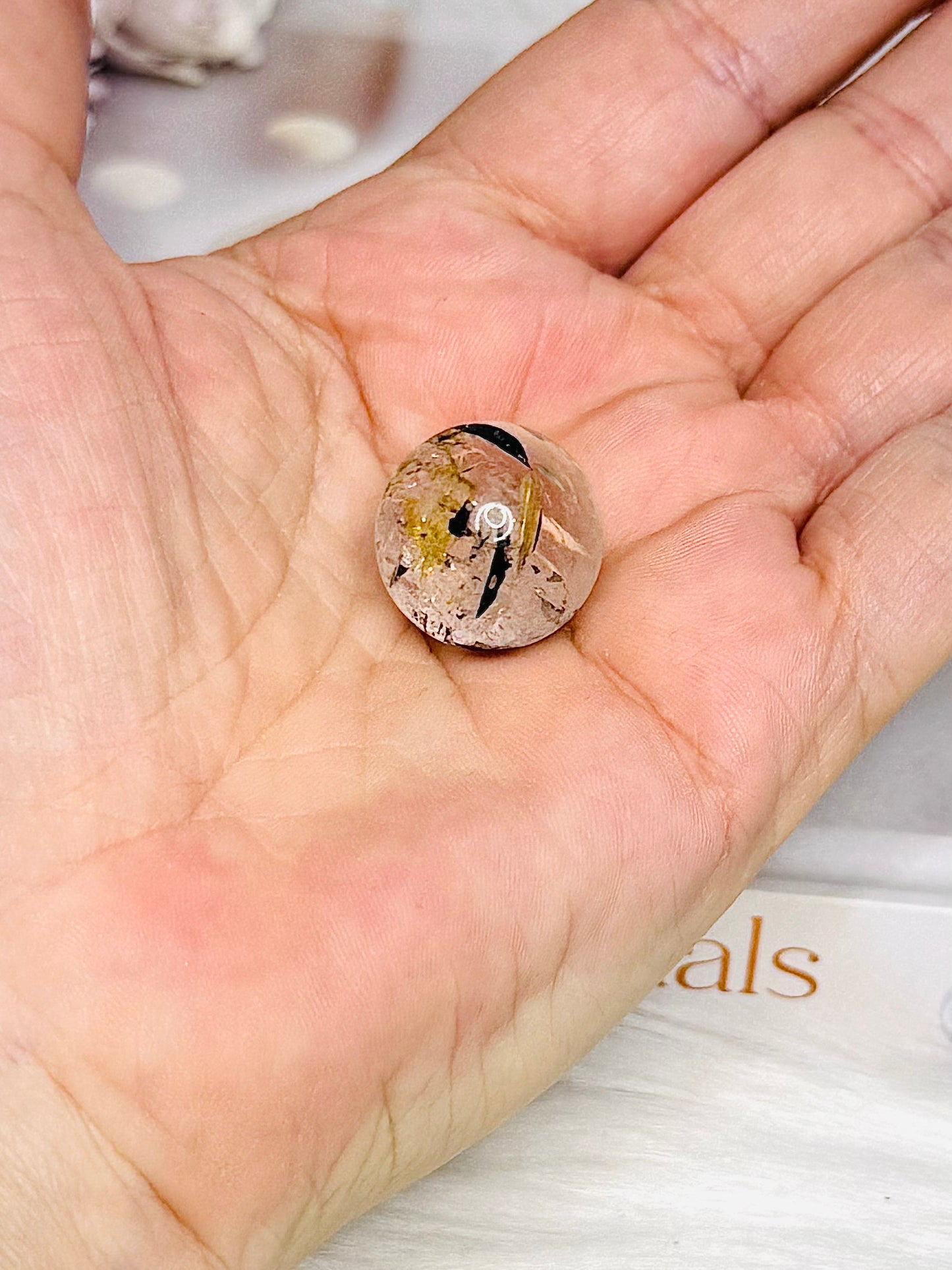 ✨ SALE ✨ Rare Mini Herkimer Diamond Sphere on Stand