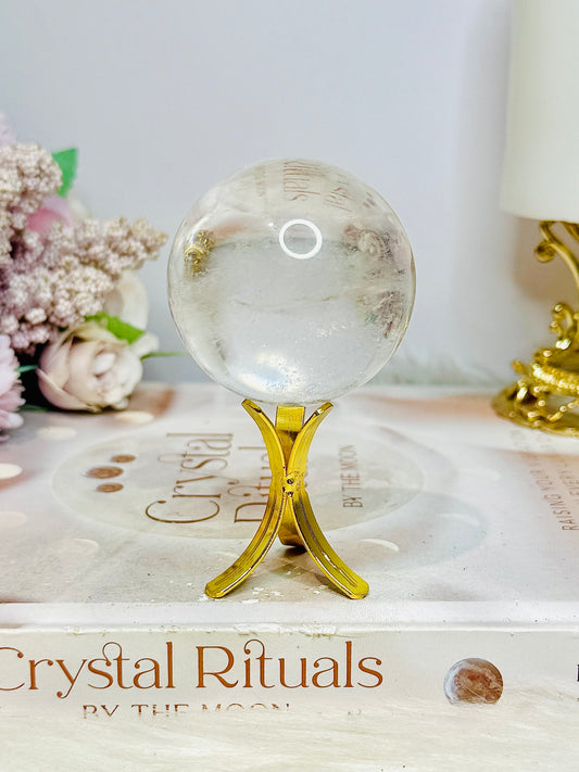 Clear Quartz Sphere On Stand 171g