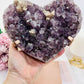 Classy & Fabulous Huge Stunning 22cm (Inc Stand) 1.87KG Amethyst Cluster Heart on Rose Gold Stand From Brazil ~ Exquisite Piece