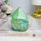 A Rare Stone ~ Chunky Natural Inca Turquoise Carved Freeform | Tower 8cm 334g